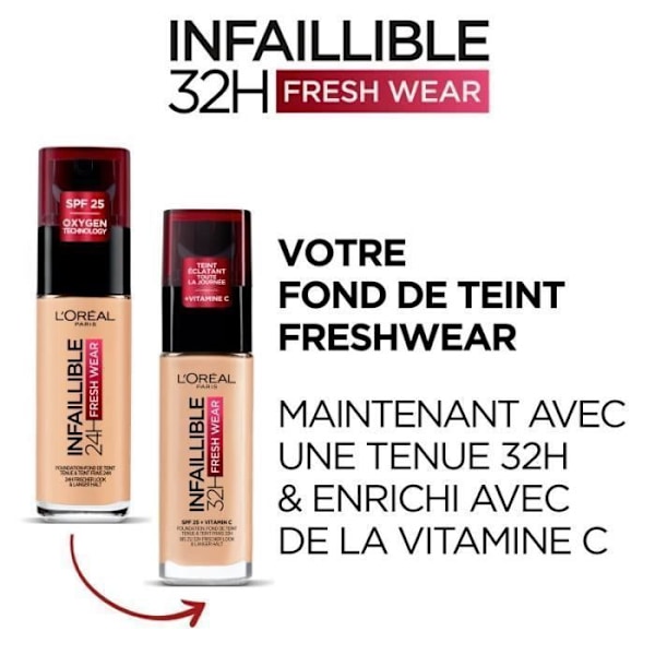 L'OREAL PARIS Infallible Foundation - Långvarig 32H - 140 COOL ROSE 140 Golden Beige