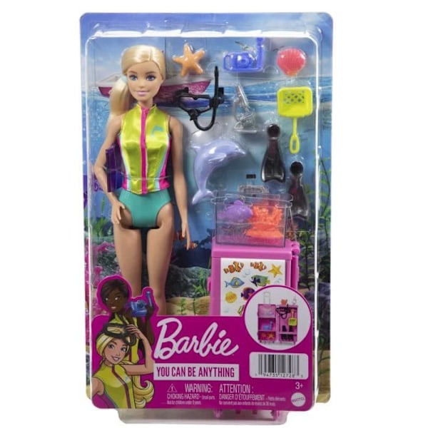 Barbie - Barbie Sukeltaja - Nukke - 3 vuotta ja yli Flerfärgad