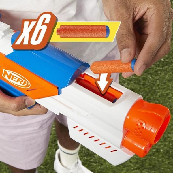 Nerf NSeries Strikeback Dart Blaster, 18 dart, 8 år och uppåt Flerfärgad