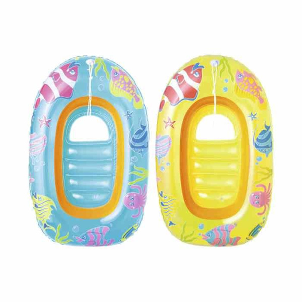 Gummibåd til børn - BESTWAY - havbund - 112x71cm - fiskemønstre Fiskmönster