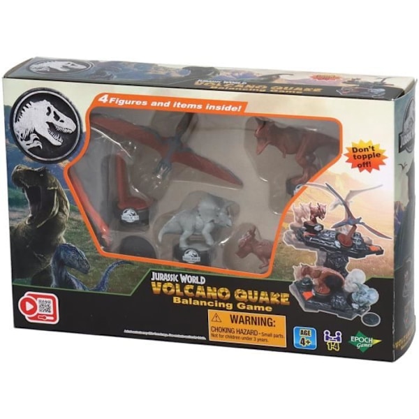 Balansspel - EPOCH-SPEL - Jurassic World Volcano Quake - Dinosaurier på plattformen, sist på plats vinner! Flerfärgad