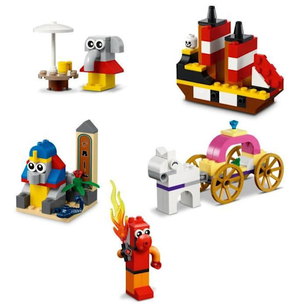 LEGO® Classic 11021 90 vuotta leikkiä, rakennuslelu ikonisilla malleilla Flerfärgad