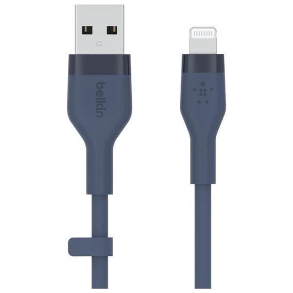 Belkin USB-A till Lightning BoostCharge Flex silikonkabel (2m), MFi-certifierad, för iPhone13, 12, 11, Pro, Max, mini, SE, iPad
