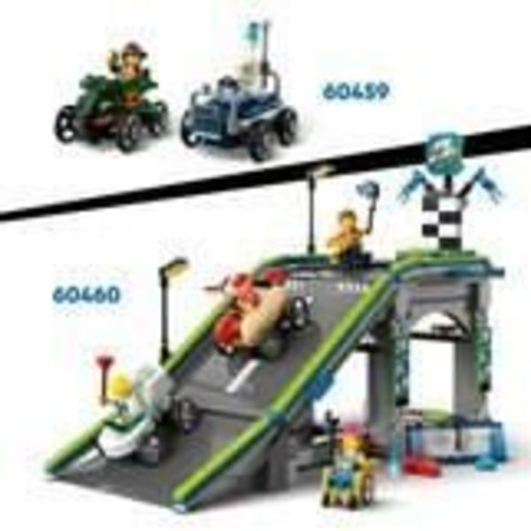 LEGO City 60458 racerbilpakke: Pizzabil vs. brandbil Flerfärgad