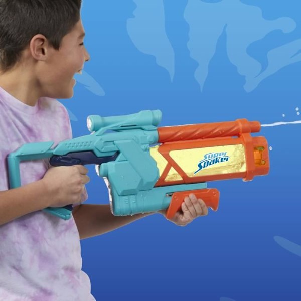 Nerf Vattenpistol Mega Dunk-Fill, enkel och snabb påfyllning, 1L tank, Nerf Super Soaker, från 6 år. Flerfärgad