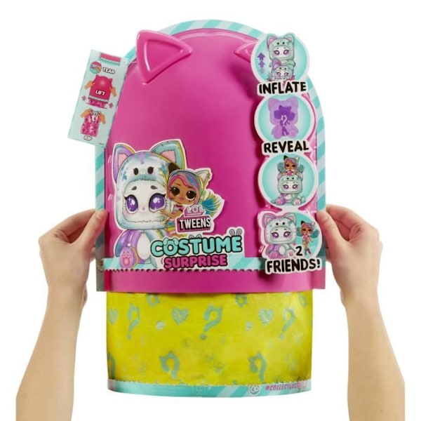 L.O.L. Overraskelse - Tweens kostumedukke - Emma Emo - 17 cm dukke + oppusteligt dyr - Overraskelse at opdage