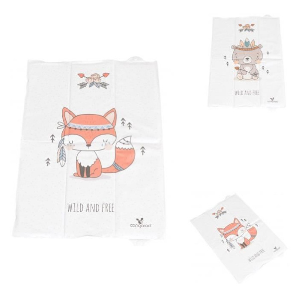 Kangaroo foldbart pusleunderlag 40 x 60 cm - Hvid - Vaskbar og vandtæt Vit
