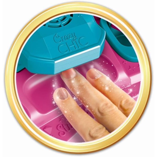 Clementoni - Nail Art Studio - Glitter kone + lakan kuivausrumpu - Lakka sisältyy hintaan Flerfarvet