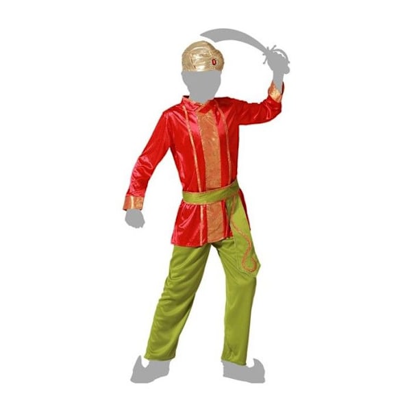 Hindukostume til drenge 5/6 år - ATOSA - Hindu - Grøn - Rød - Guld Grönt, rött och guld
