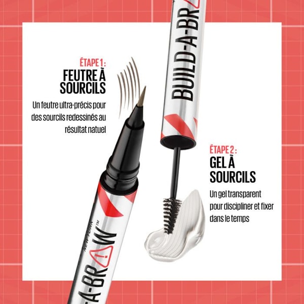 Maybelline New York Build-a-Brow 2-in-1 Brow Pen and Gel Soft Brown Mjuk brun