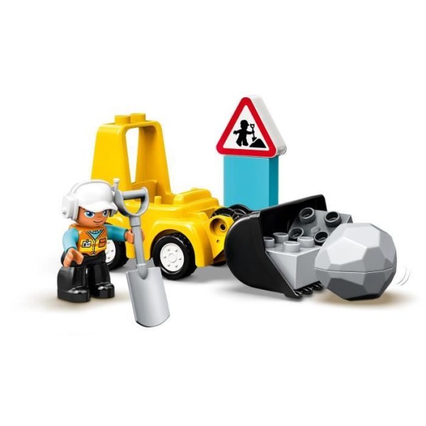 LEGO® 10930 DUPLO Bulldozern, entreprenadmaskinleksak för barn från 2 år och uppåt, finmotorik för pojkar och flickor