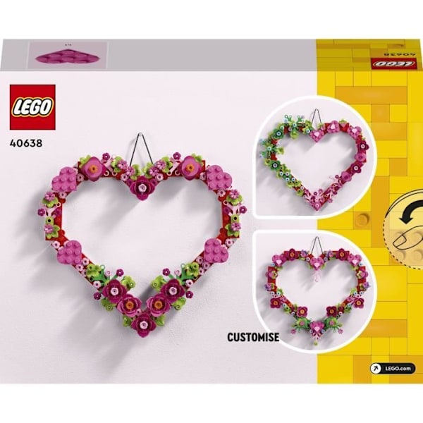 LEGO® 40638 Hjerteformet dekoration - Legetøj til børn fra 9 år og opefter Färgad