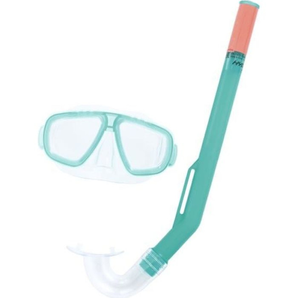 BESTWAY Dykkermaske + Snorkel – Barn - 2 assorterede farver Grön, Blå, Slumpmässiga färger bero