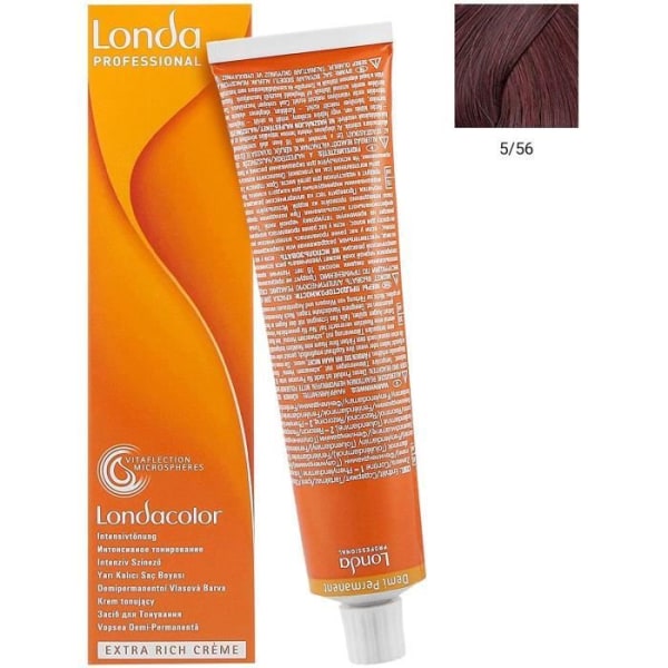 Semi-permanent hårfärg Londa Intense hårfärg Demi 5-56 Ljusbrun Röd Violett, 1:a förpackningen (1 x 60 ml) 826876