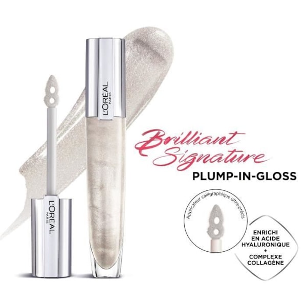 L'OREAL PARIS Brilliant Signature Gloss Lip Ink Volume Effect – 400 I Maximize Nøgen
