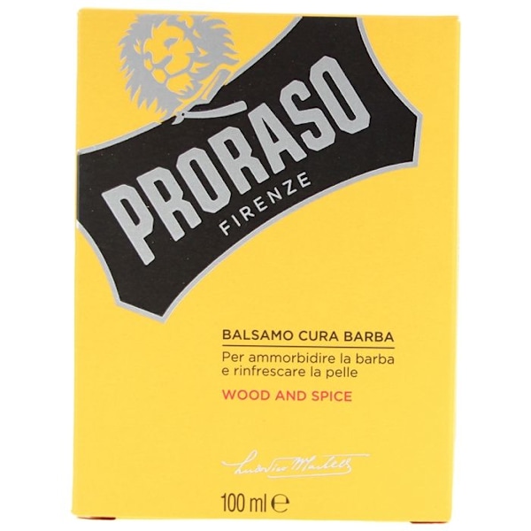 Skægbalm - Proraso - Træ & Krydderi - 100ml - Uden parabener - Unisex