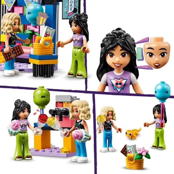 LEGO® 42610 Friends Karaoke, musikleksak med Liann och Nova dockor och figurer och en gecko Flerfärgad