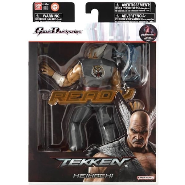 Heihachi Mishima toimintahahmo - Tekken - Bandai - Pelin mitat - 17 cm grå
