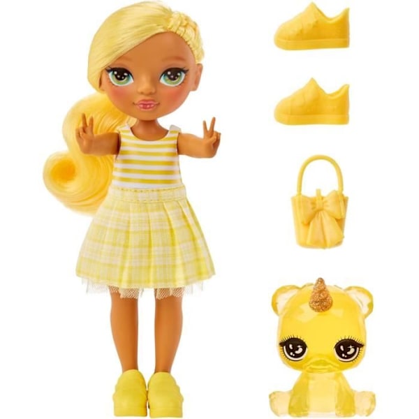Rainbow High Littles - 15cm dukke + kæledyr - Gul - Fra 4 år Gul