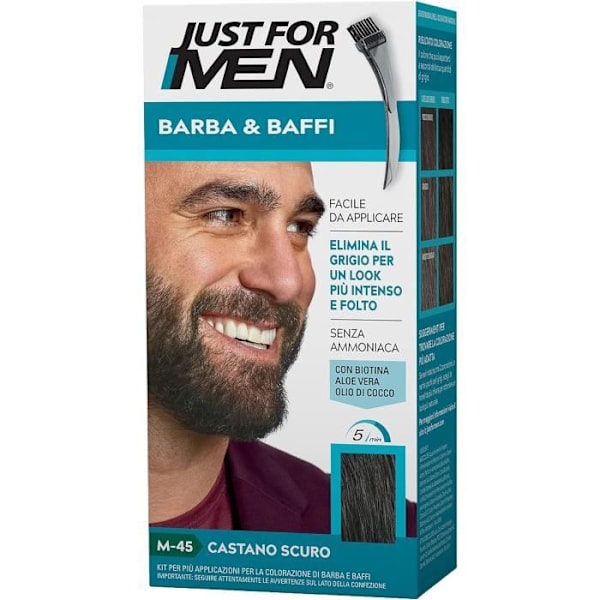 Just for Men Parta- ja viiksiväri M 45 Tummanruskea 1 kpl