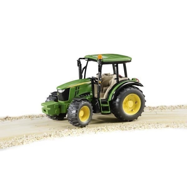 John Deere 5115M traktori - BRUDER - Etupainolla ja lisäohjauspyörällä - 4-vuotiaille ja sitä vanhemmille lapsille Grön