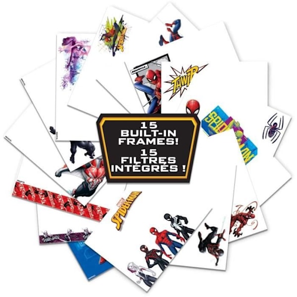 Spiderman digitalkamera för barn - LEXIBOOK - 2 tums LCD-skärm - 100 graders vidvinkel - Röd Röd