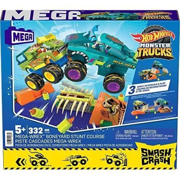 MEGA Hot Wheels Monster Trucks Bone Springboard Clash and Crash
