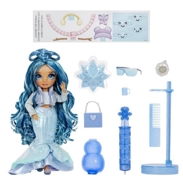 Rainbow High - Winter Wonderland - Blå - Vis din farve - Skab din egen snemand - fra 4 år og opefter Blå