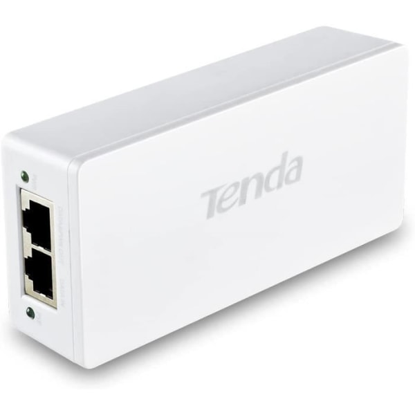 TENDA POE Injector 2 Gigabit Ethernet-port 10/100/1000 Mbit/s, 30W PoE Injector, för att driva din POE-utrustning, PoE30G-AT