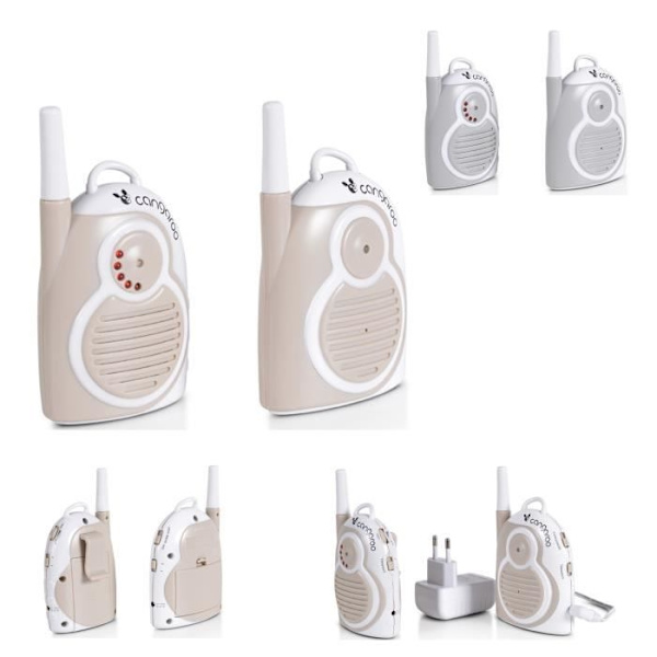 Cangaroo Mommy's Sense babyalarm - 1,3 km rækkevidde - 2 kanaler - Batteriindikator - Beige Beige