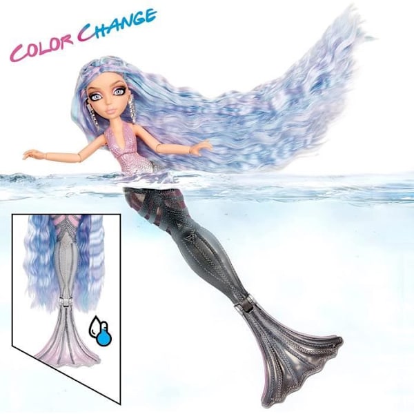 Deluxe samlarobjekt sjöjungfru modedocka 34 cm - Mermaze Mermaidz - Orra - Byter färg i vatten Flerfärgad
