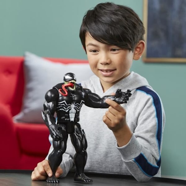 Deluxe Venom samlerfigur - HASBRO - Titan Hero Series - 30 cm - Til børn fra 4 år og opefter Flerfärgad