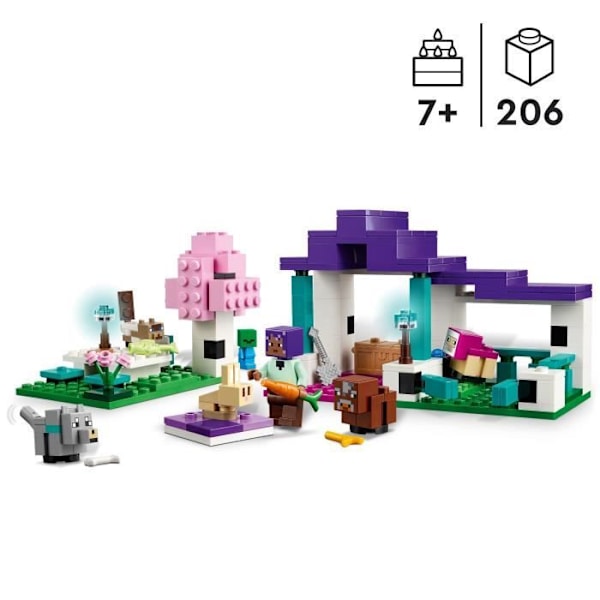 LEGO® 21253 Minecraft Dyrereservat, Plains Biome Legetøj, Minifigurer og Dyrefigurer Flerfärgad