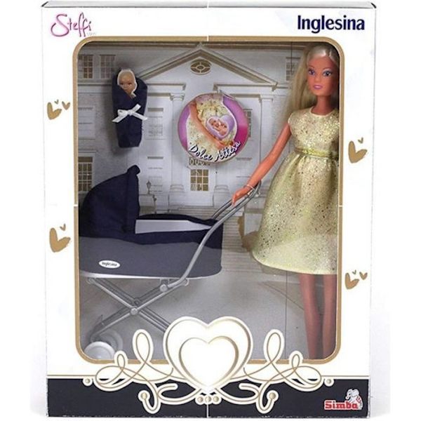 Set Bambole - Simba - Steffi Love Inglesina Dolce Attesa - Doré - 3 dele - Mixet gyllene