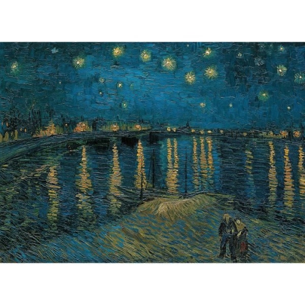 1000 bitars pussel Van Gogh Stjärnklar natt över Rhône - Clementoni