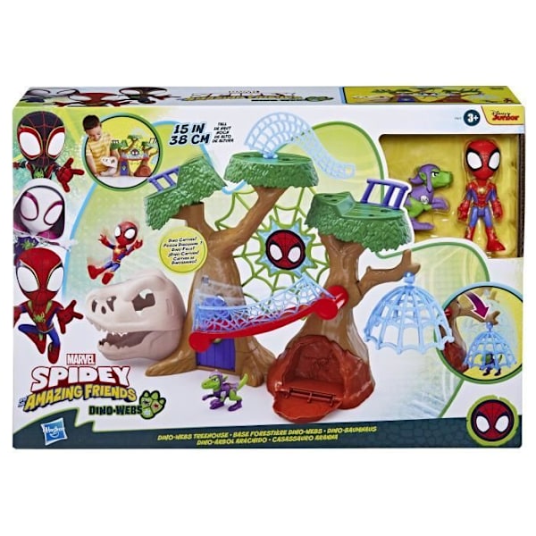 Spidey Coffret Dino-Webs base skov, Superhelte figuriner og tilbehør, fra 3 år, Spidey og Hans Venner Flerfärgad