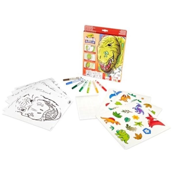 Luova - CRAYOLA - POPS 3D-dinosaurukset - Upeita 3D-dinosauruksia! 6-vuotiaasta alkaen Grön