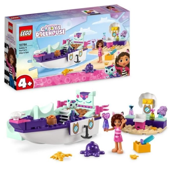 LEGO® Gabby och det magiska huset 10786 Gabby och Marinens båt och spa, leksak med minifigurer