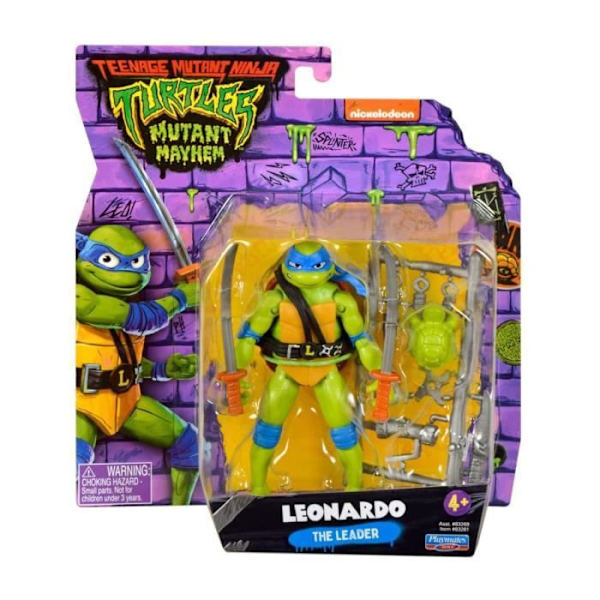 Mutant Ninja Turtle Leonardo lederfiguren - LEGEMÆRKER LEGETØJ - Hvid - Mutant Mayhem - fra 4 år og opefter Vit