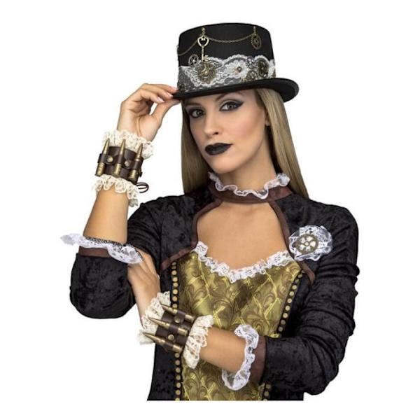 Sort Lace Steampunk Top Hat