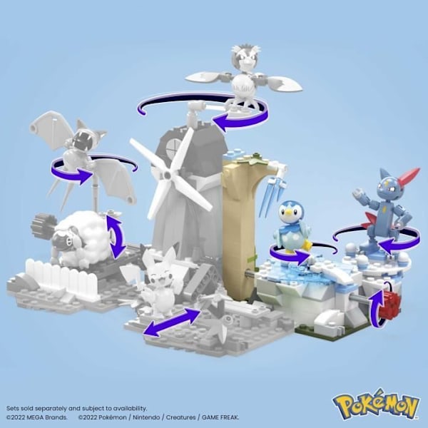 MEGA Pokémon - Piplup ja Farfuret - Rakennuslelu - 7 vuotta ja yli HKT20 Flerfarvet