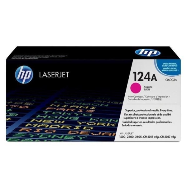HP 124A (Q6003A) Magenta TONER - äkta patron för HP Color LaserJet 1600/2600/2605/CM1015MFP/CM1017MFP-skrivare
