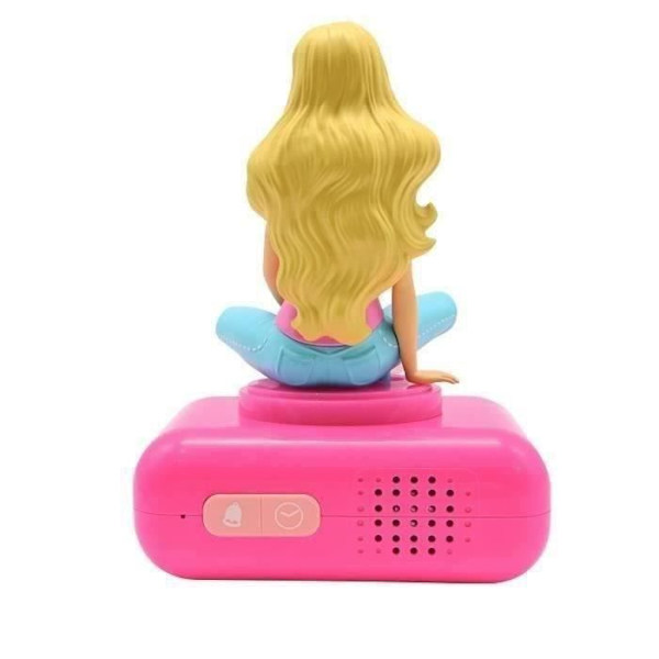 Digitalt vækkeur med skarpt natlys, 3D Barbie og lydeffekter rosa och blå