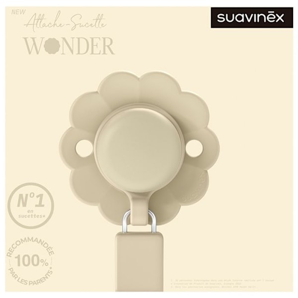 -Suavinex Attache Sutte Silikone Wonder (Model: Lys Grå)