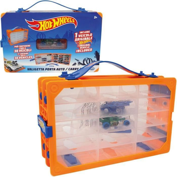 Hot Wheels samlarväska + bil Blå-orange