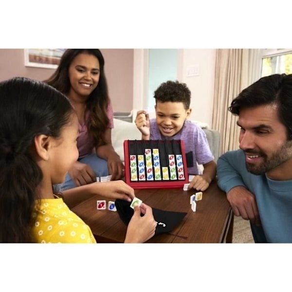 Mattel Games - UNO®-Quatro-Game for voksne, familieaften og spilleaften HPF82 Flerfärgad
