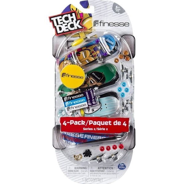 Pack 4 Finger Skates Tech Deck - Skateboards för att anpassa 96 mm - Slumpmässig modell Flerfärgad