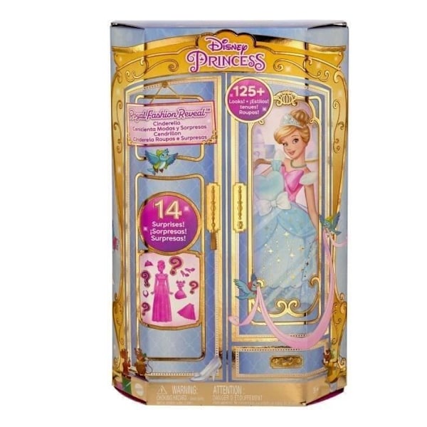 Disney-Disney Princesses-Cinderella Royal Fashion Reveal-Doll HMK53 Flerfärgad