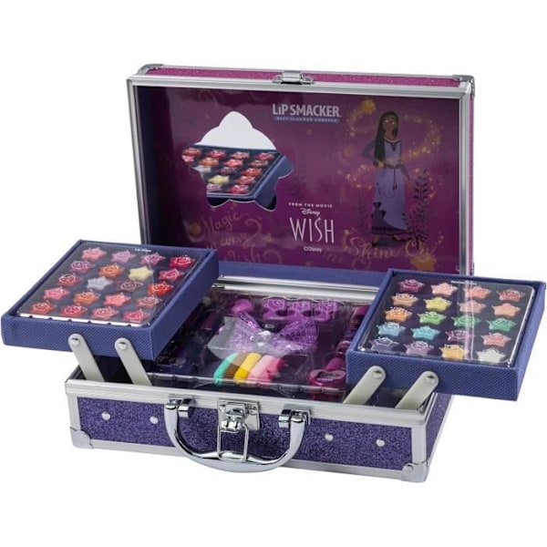 Meikkilaukku - Lip Smacker - Wish - 50 kpl - Värikkäitä paletteja - Lisävarusteet sisältyvät Färgrik variation för läppar och an