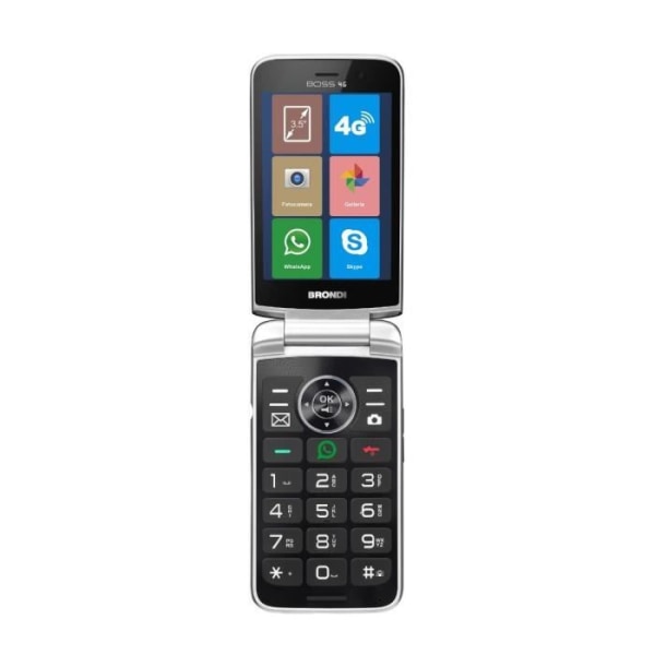 Brondi Boss 4G, Clamshell, Dual SIM, 8,89 cm (3,5'), 2 MP, 1500 mAh, svart